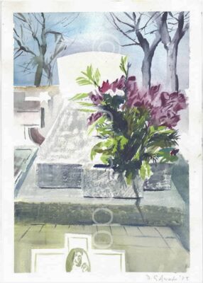 Tumba en la Almudena, 2025
Gouache sobre papel
21x29,7 cm
<s>61</s>€ 43€
