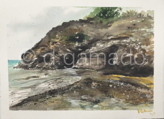 La cala de las mulas, 2025
Acuarela sobre papel
28x36 cm
98€