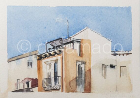 El ático, 2025
Acuarela sobre papel
13x18 cm
29€