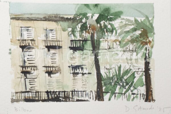 La plaza de Bilbao, 2025
Acuarela sobre papel
12x18cm
27€