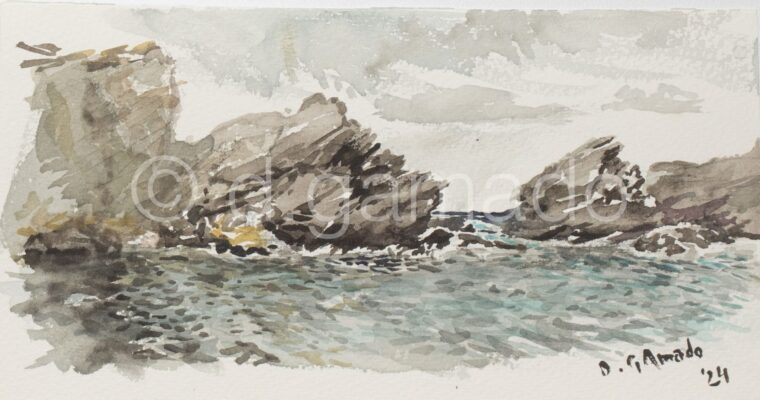 Cala botella, 2024
Acuarela sobre papel
12x22,9 cm
27€