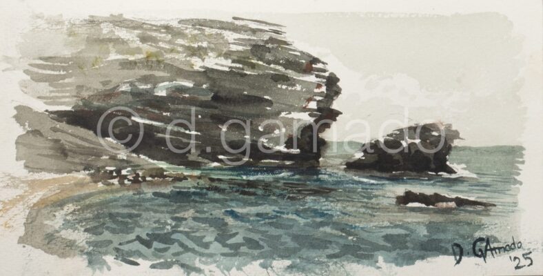 La cala del campo de golf, 2025
Acuarela sobre papel
12x22,9 cm
27€