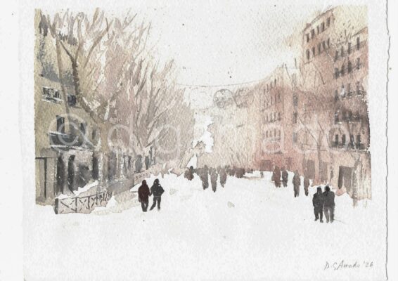 Filomena 4, 2026
Acuarela sobre papel de 21x29,7 cm
61€